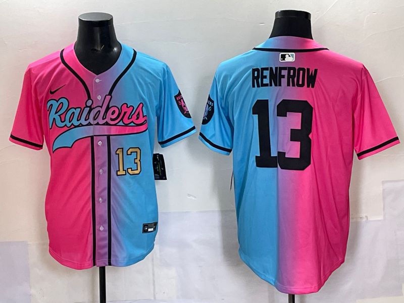 Men 2025 Oakland Raiders #13 Renfrow Blue pink Nike Limited NFL Jersey 004->oakland raiders->NFL Jersey
